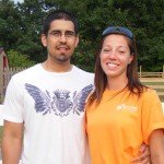 Mark and our barn helper Amanda